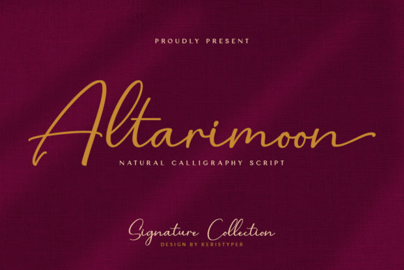 Altarimoon: A Modern Script Font for Creative Branding