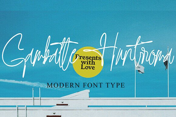 Gambatte Huntrroma: A Modern Script Font That Stands Out
